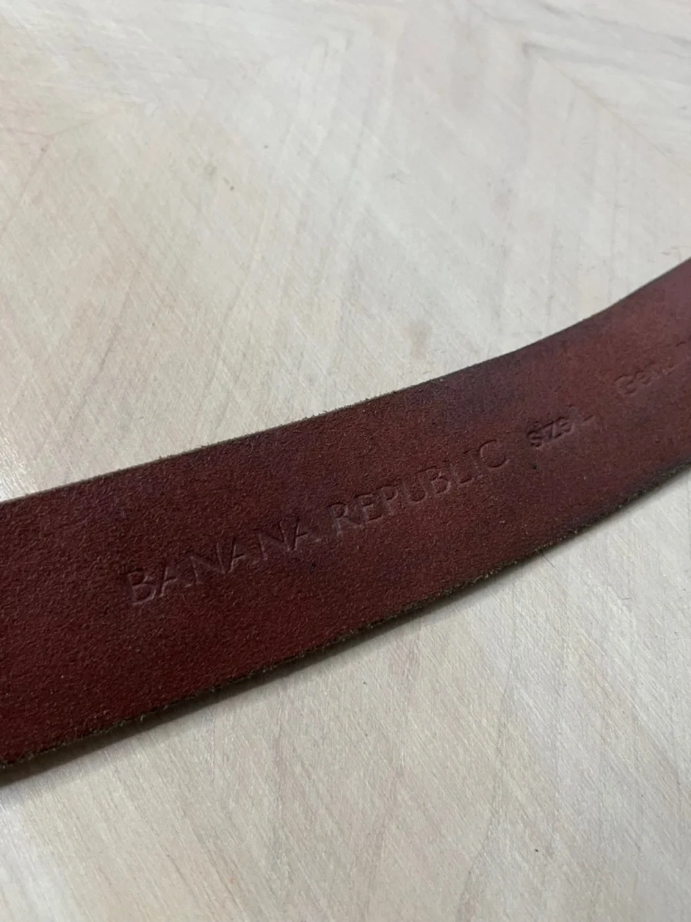 Banana Republic Brown Leather Belt with Large Rectangle Buckle and Studs size L